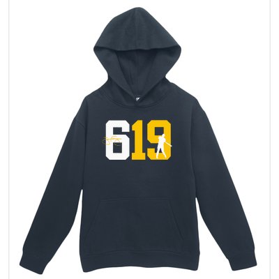 San Diego 619 Brown White Gold Classic Baseball Urban Pullover Hoodie