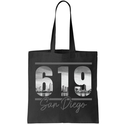 San Diego 619 Area Code Vintage Skyline California Bag