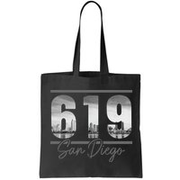 San Diego 619 Area Code Vintage Skyline California Bag