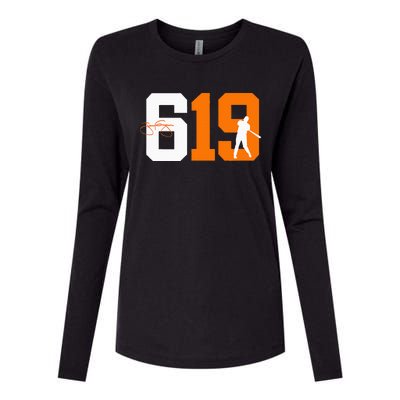 San Diego 619 Vintage 90S Baseball Womens Cotton Relaxed Long Sleeve T-Shirt