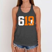 San Diego 619 Vintage 90S Baseball Women's Knotted Racerback Tank