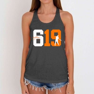 San Diego 619 Vintage 90S Baseball Women's Knotted Racerback Tank