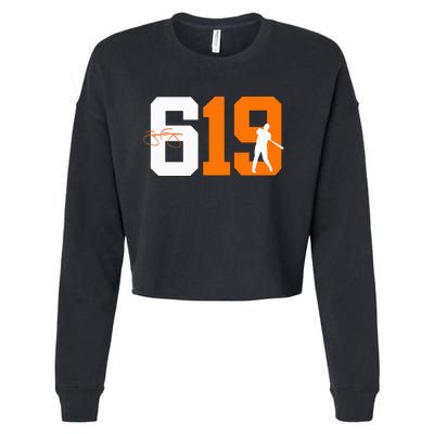 San Diego 619 Vintage 90S Baseball Cropped Pullover Crew