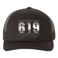 San Diego 619 Area Code Vintage Skyline California Yupoong Adult 5-Panel Trucker Hat