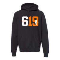 San Diego 619 Vintage 90S Baseball Style Premium Hoodie