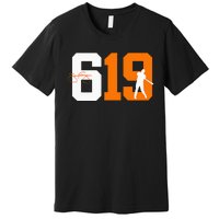 San Diego 619 Vintage 90S Baseball Style Premium T-Shirt