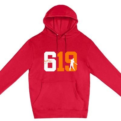 San Diego 619 Vintage 90S Baseball Style Premium Pullover Hoodie