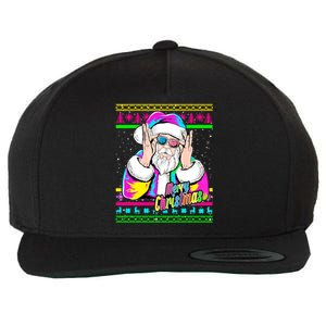 Santa Dj 90s Fancy Dress Costume And Christmas Dj Gift Wool Snapback Cap