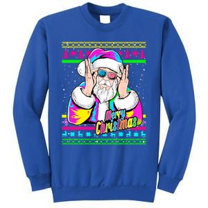 Santa Dj 90s Fancy Dress Costume And Christmas Dj Gift Sweatshirt