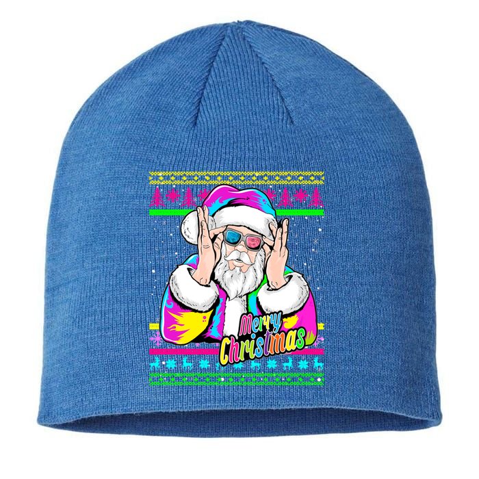 Santa Dj 90s Fancy Dress Costume And Christmas Dj Gift Sustainable Beanie