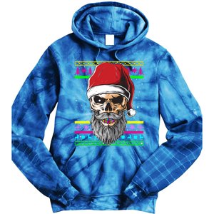 Santa Dj 90s Fancy Dress Costume And Christmas Dj Gift Tie Dye Hoodie