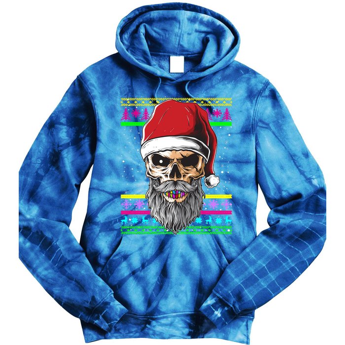 Santa Dj 90s Fancy Dress Costume And Christmas Dj Gift Tie Dye Hoodie