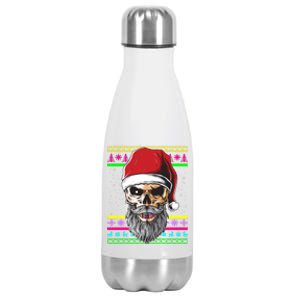 Santa Dj 90s Fancy Dress Costume And Christmas Dj Gift Stainless Steel Insulated Water Bottle