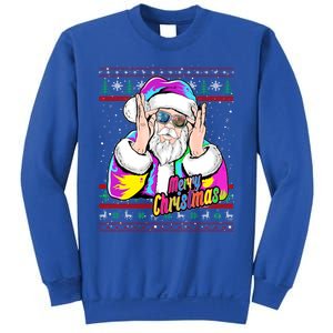 Santa Dj 90s Fancy Dress Costume And Christmas Dj Gift Sweatshirt