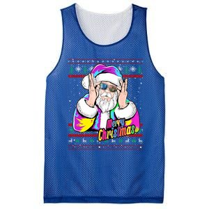 Santa Dj 90s Fancy Dress Costume And Christmas Dj Gift Mesh Reversible Basketball Jersey Tank