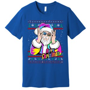 Santa Dj 90s Fancy Dress Costume And Christmas Dj Gift Premium T-Shirt