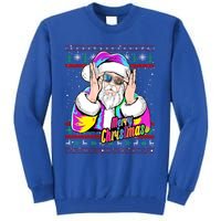 Santa Dj 90s Fancy Dress Costume And Christmas Dj Gift Tall Sweatshirt