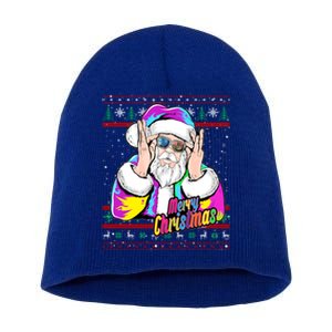 Santa Dj 90s Fancy Dress Costume And Christmas Dj Gift Short Acrylic Beanie