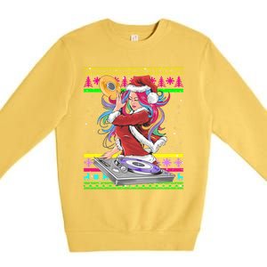 Santa Dj 90s Fancy Dress Costume And Christmas Dj Great Gift Premium Crewneck Sweatshirt