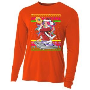 Santa Dj 90s Fancy Dress Costume And Christmas Dj Great Gift Cooling Performance Long Sleeve Crew