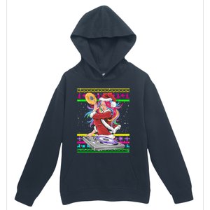 Santa Dj 90s Fancy Dress Costume And Christmas Dj Great Gift Urban Pullover Hoodie