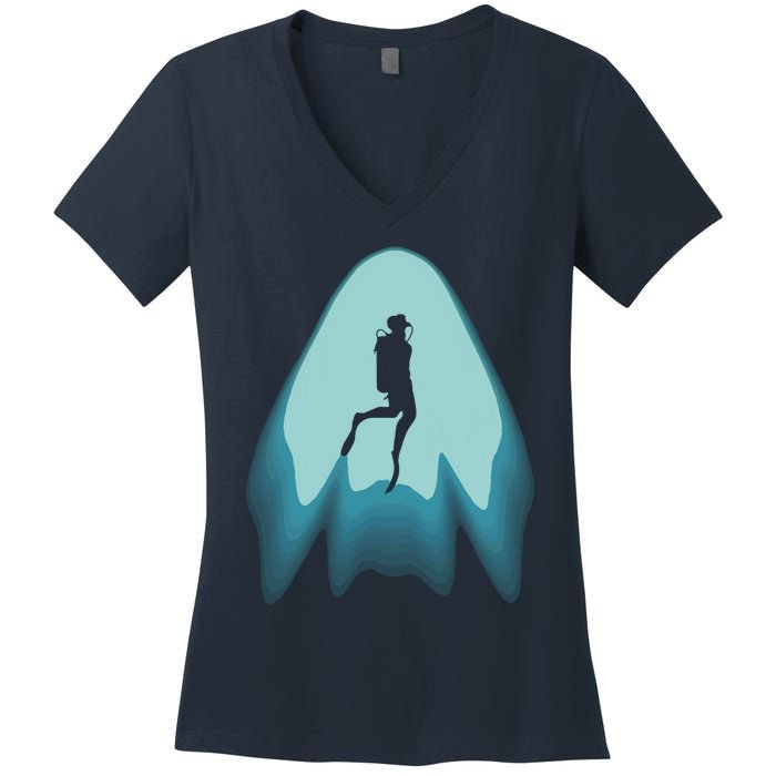 Scuba Diving Apparel Scuba Diving Women's V-Neck T-Shirt