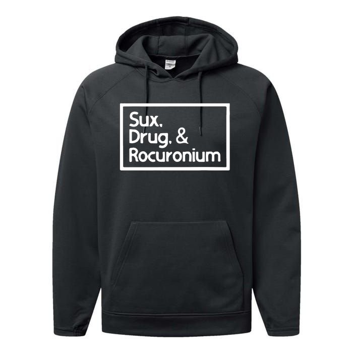 Sux Drugs And Rocuronium Performance Fleece Hoodie