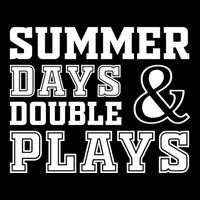 Summer Days and Double Plays Baseball Softball Summer Cropped Pullover Crew