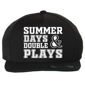 Summer Days and Double Plays Baseball Softball Summer Wool Snapback Cap