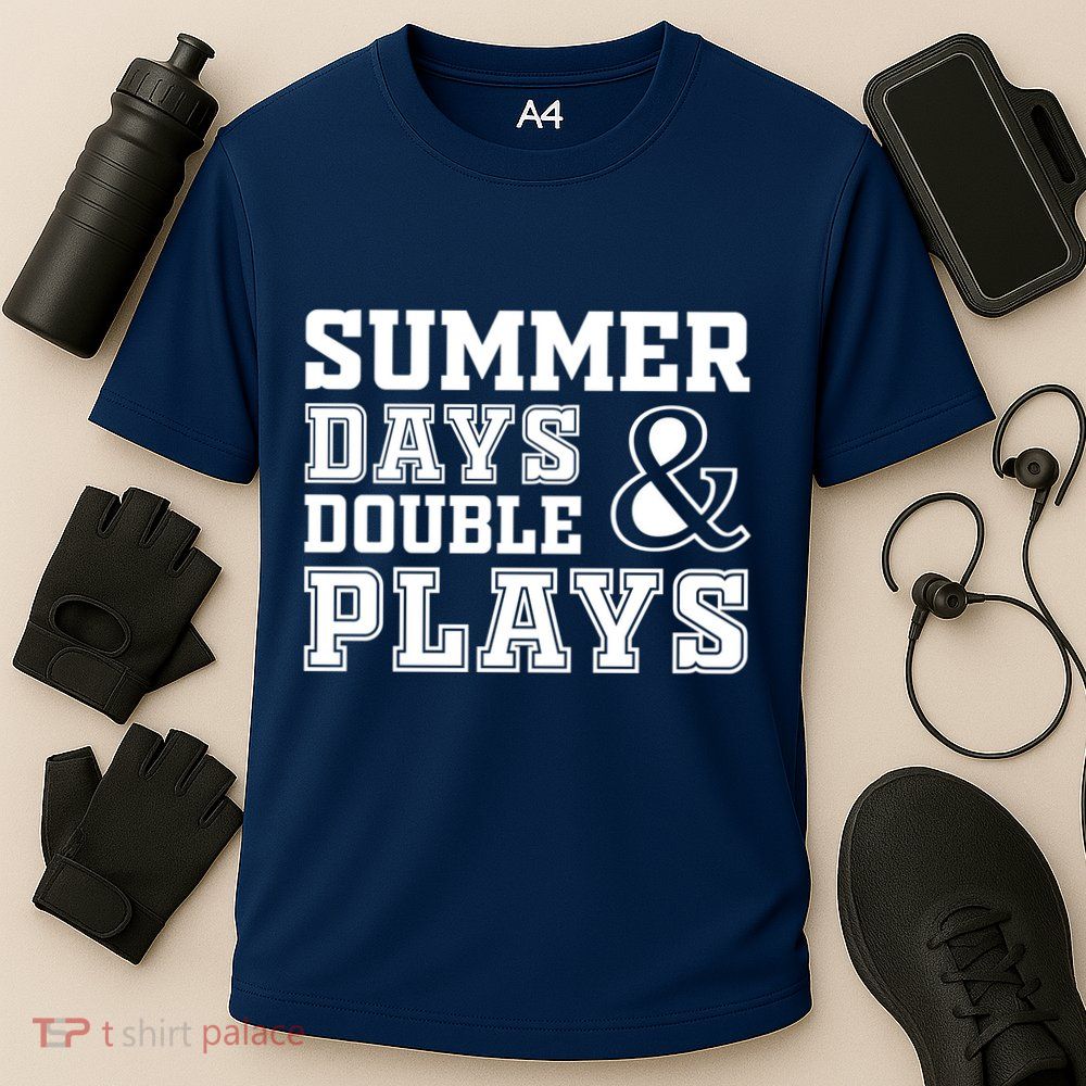 Summer Days and Double Plays Baseball Softball Summer Performance Shirt