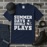 Summer Days and Double Plays Baseball Softball Summer Tall T-Shirt