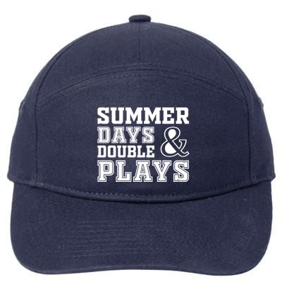 Summer Days and Double Plays Baseball Softball Summer 7-Panel Snapback Hat