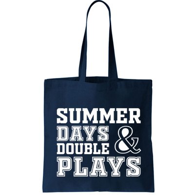 Summer Days and Double Plays Baseball Softball Summer Bag