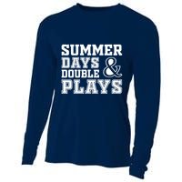 Summer Days and Double Plays Baseball Softball Summer Cooling Performance Long Sleeve Crew