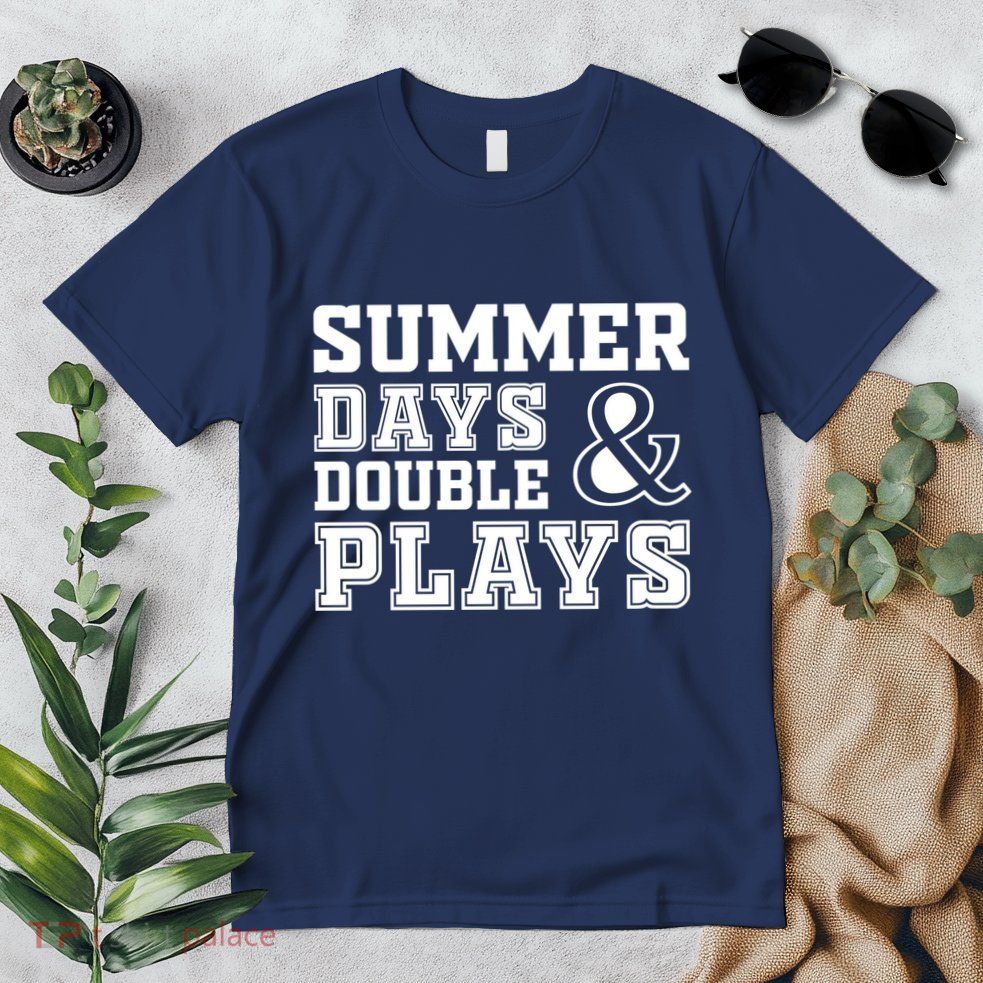 Summer Days and Double Plays Baseball Softball Summer Premium T-Shirt