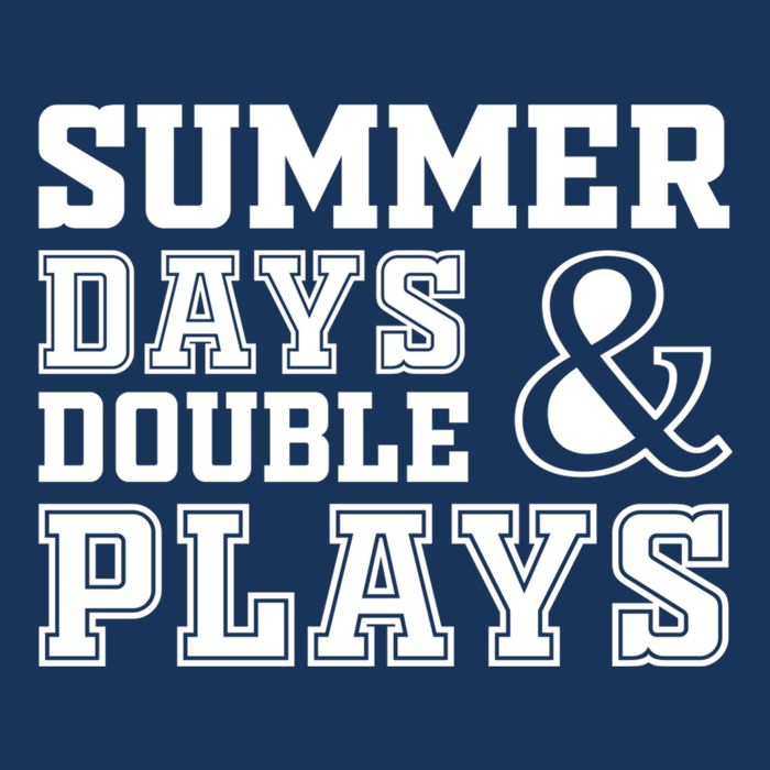 Summer Days and Double Plays Baseball Softball Summer 25L Jumbo Tote