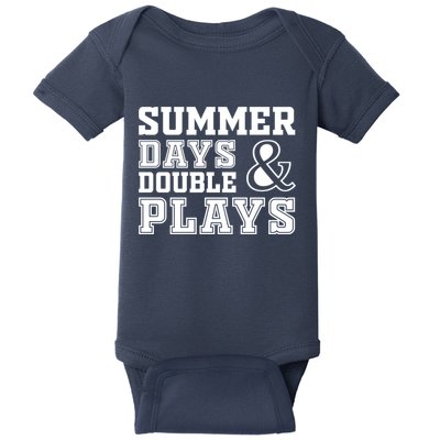 Summer Days and Double Plays Baseball Softball Summer Baby Bodysuit