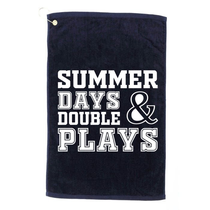 Summer Days and Double Plays Baseball Softball Summer Golf Towel