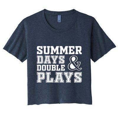 Summer Days and Double Plays Baseball Softball Summer Crop Top