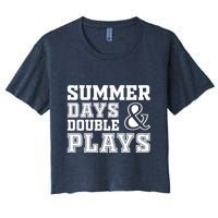 Summer Days and Double Plays Baseball Softball Summer Women's Crop Top Tee