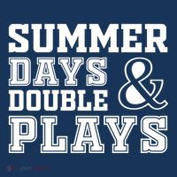 Summer Days and Double Plays Baseball Softball Summer Women's V-Neck T-Shirt