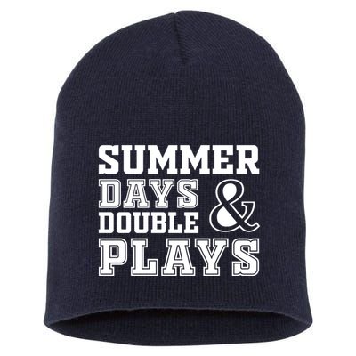 Summer Days and Double Plays Baseball Softball Summer Short Acrylic Beanie