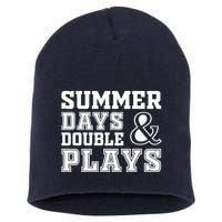 Summer Days and Double Plays Baseball Softball Summer Short Acrylic Beanie
