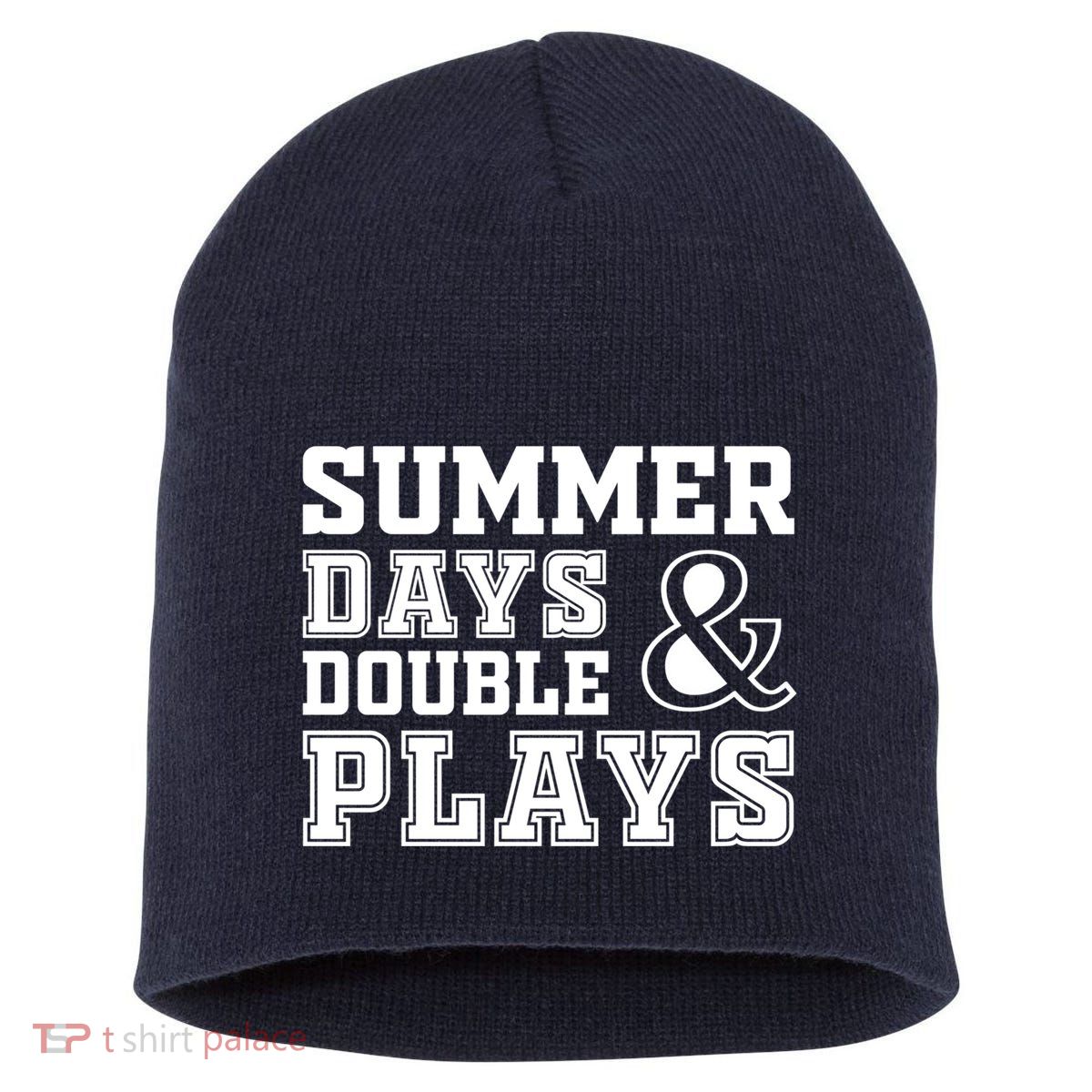 Summer Days and Double Plays Baseball Softball Summer Short Acrylic Beanie