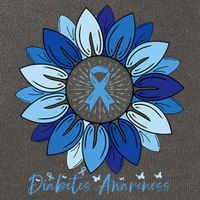 Sunflower Diabetes Awareness Month Cotton Canvas Backpack