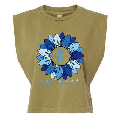 Sunflower Diabetes Awareness Month Garment-Dyed Women's Muscle Tee