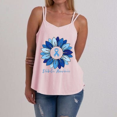 Sunflower Diabetes Awareness Month Women's Strappy Tank