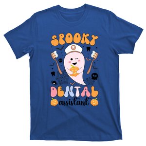 Spooky Dental Assistant Halloween Dental Assisting Groovy Cool Gift T-Shirt