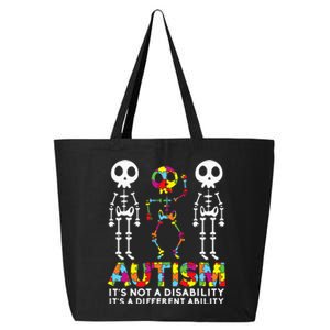 Skull Dance Autism Awareness Tee Mom Dad Kids Autism 25L Jumbo Tote