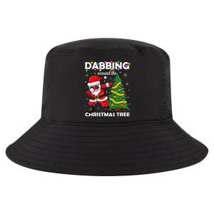 Santa Dabbing Around The Christmas Tree Lights Cool Comfort Performance Bucket Hat